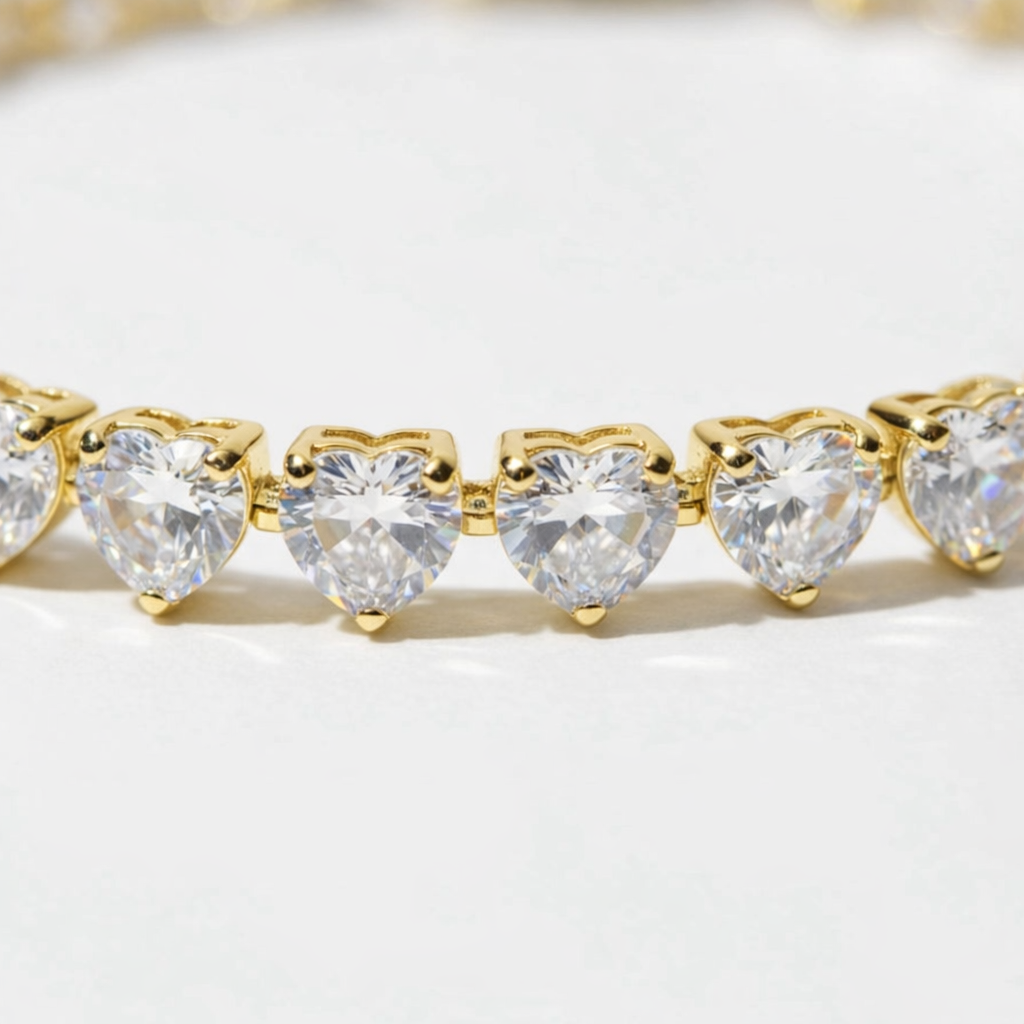 Gold Amour Tennis Bracelet
