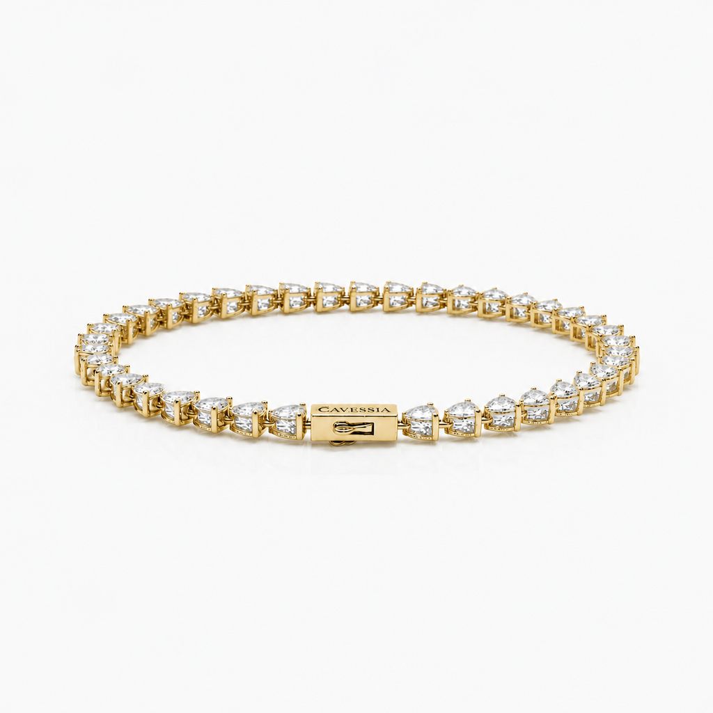 Gold Amour Tennis Bracelet